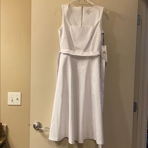 Calvin Klein White Zip-Back Dress